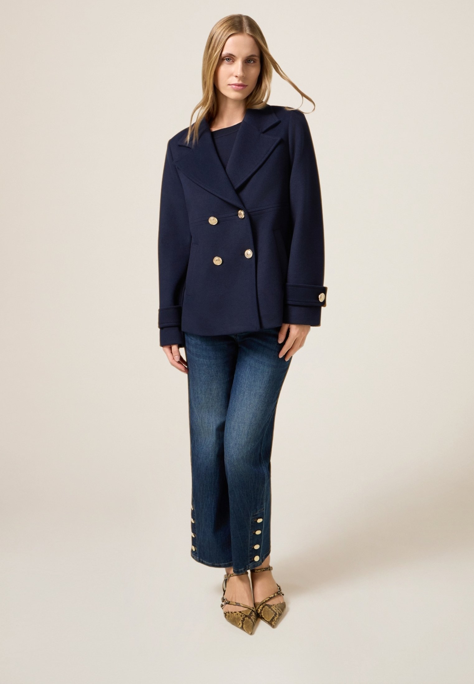 Blu Navy Giacca Doppiopetto Blu Donna Oltre DOPPIOPETTO Blazer Blu