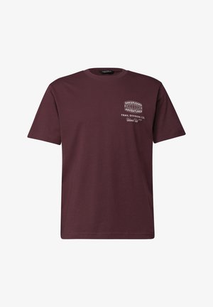 Street One MEN, T-SHIRT WITH ROUND NECK AND BACK PRINT - Printtipaita - burnt crimson red