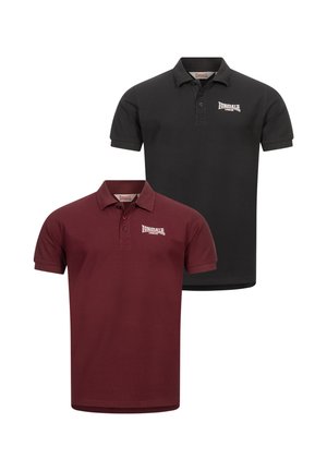 NORMALE PASSFORM DOPPELPACK LINGHOLME - Majica kratkih rukava s printom - black oxblood