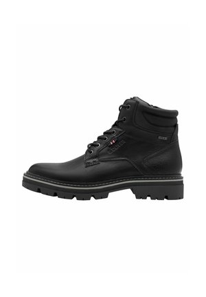 s.Oliver Botines con cordones - black