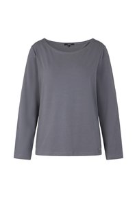 Dlouhý rukáv ve šedé barvě, vyrobený z měkké tkaniny. Má kulatý výstřih a decentní logo na lemu. Klasický střih.