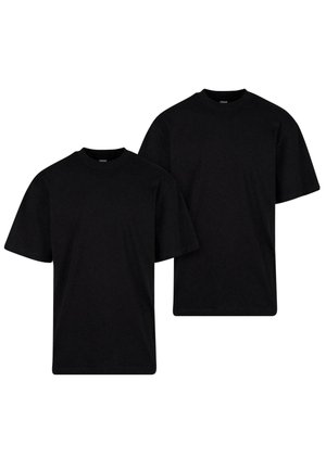 Urban Classics TEE 2-PACK - T-shirts - black+black