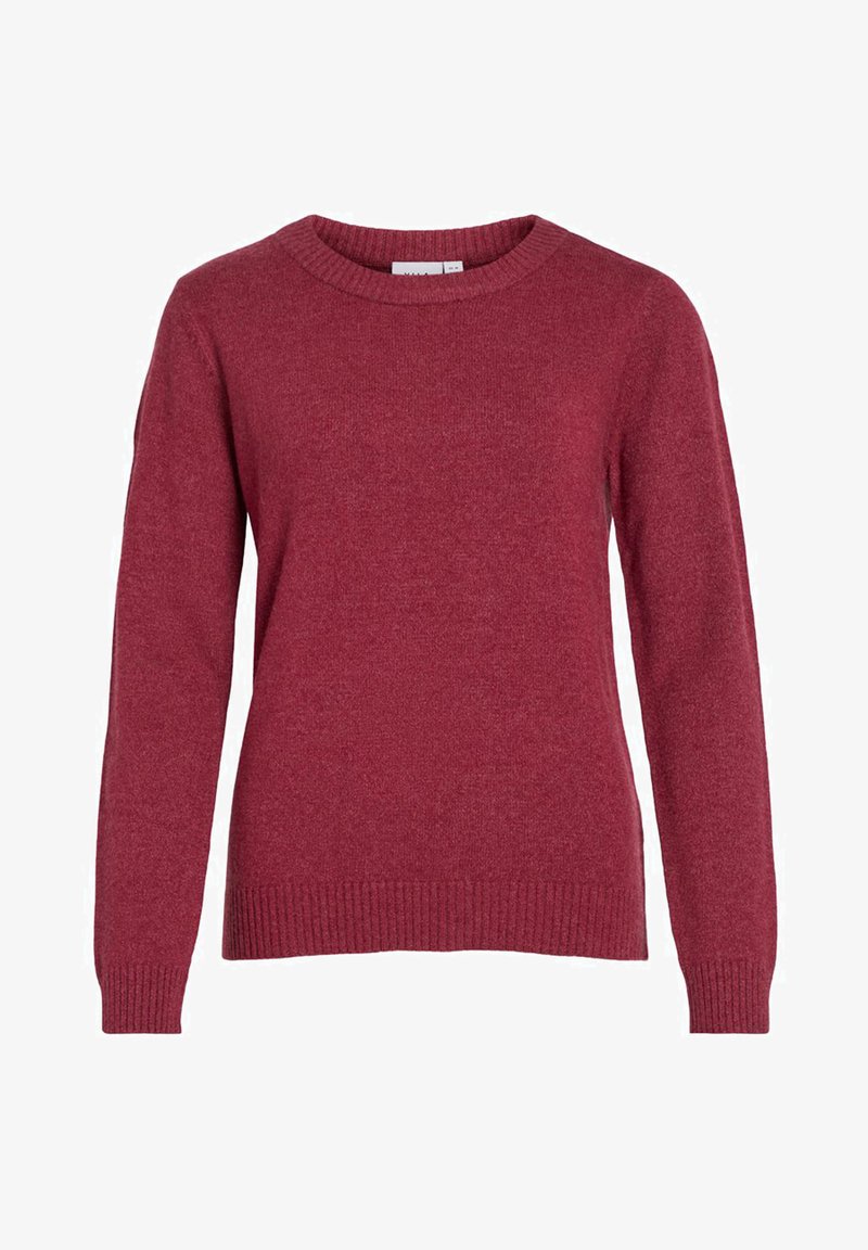 VILA VIRIL O-NECK - Camisola - beet reddetail/dark melange