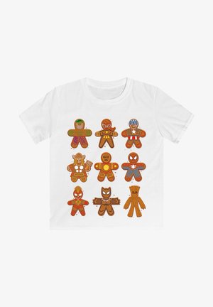 F4NT4STIC MARVEL UNIVERSE WEIHNACHTEN LEBKUCHEN AVENGERS -SUPERHE - T-shirt con stampa - white