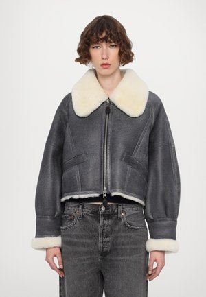 Shoreditch Ski Club OTTILIE - Leather jacket - white/black
