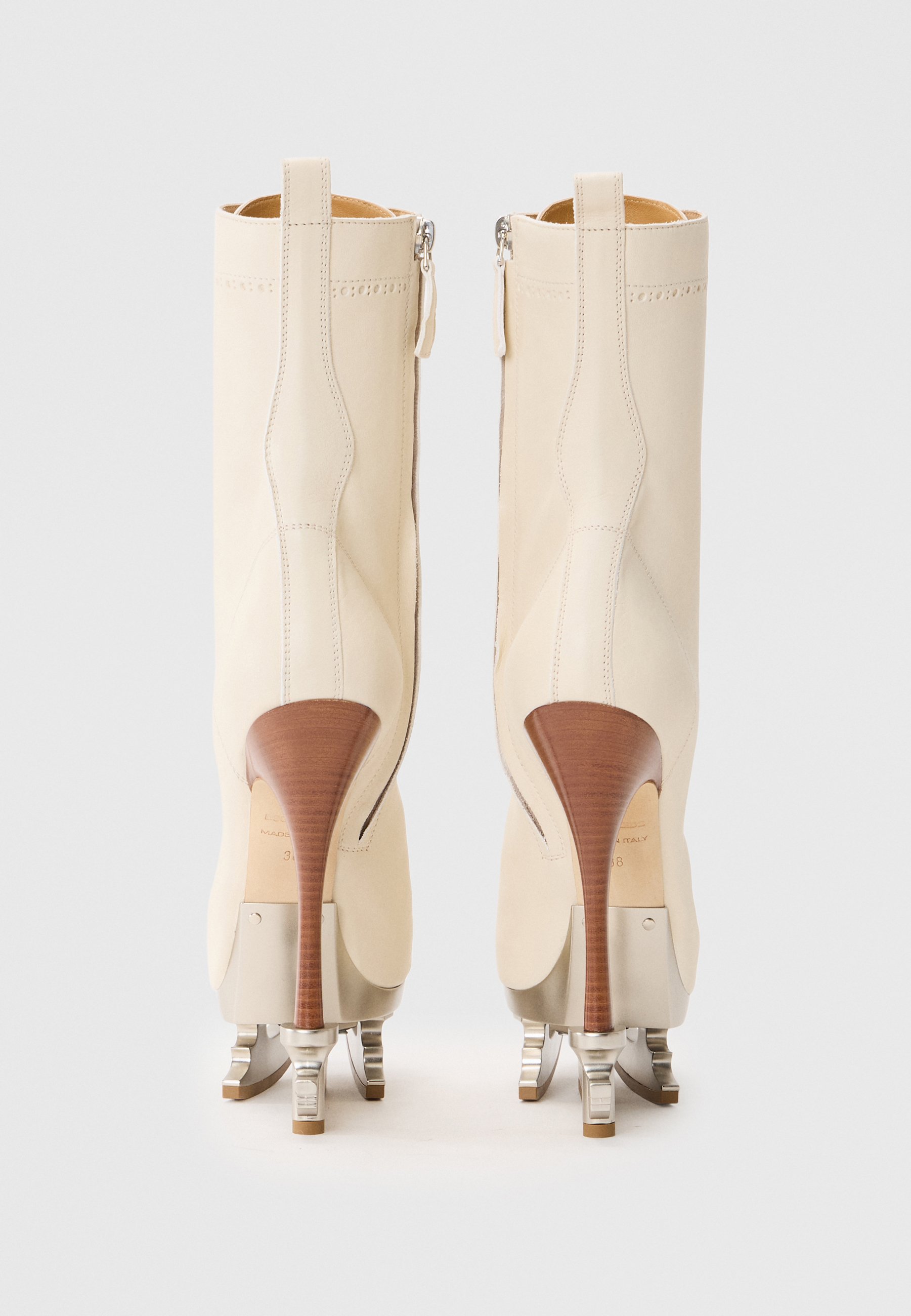 靴 DSQUARED2 llic Kid Skin Heel Boots Dsquared2 High heeled ankle boots - white/off-white - Zalando