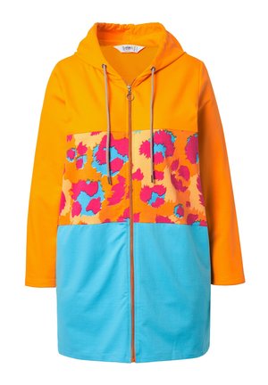 Angel of Style LONG LEO-STREIFEN RÜCKEN-WORDING - Zip-up sweatshirt - bright turquoise
