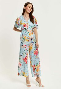 Liquorish FLORAL PRINT WITH WIDE LEGS - Jumpsuit - multi coloured