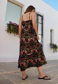 Next Jerseyklänning - black pink