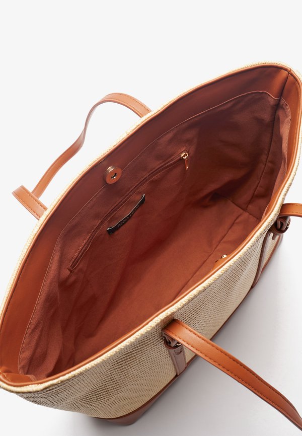 Tote bag - beige,cognac2