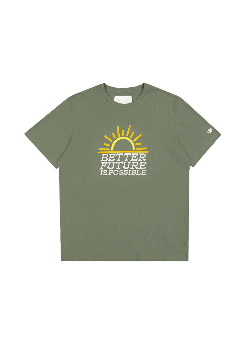 Champion T-shirt print olijfgroen