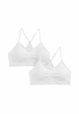 Next SEAM FREE STRAPPY CROP 2 PACK - Hosszított melltartó - white ground