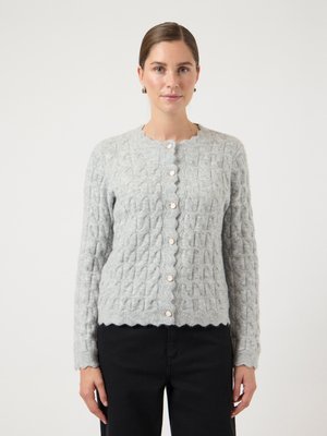 YAS YASBUBERA CARDIGAN - Jopica - light grey melange
