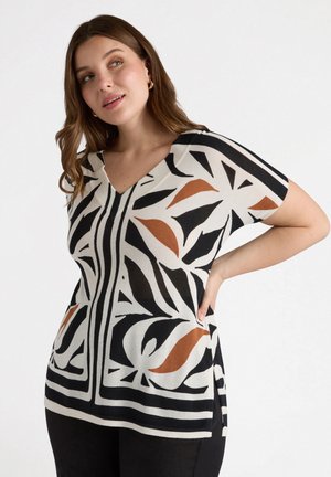 DALLA STAMPA ETNICA - Print T-shirt - nero