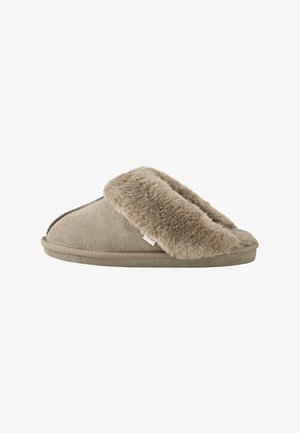 Next REGULAR FIT - FAUX FUR LINED SUEDE MULE SLIPPERS - Pantuflas - grey brown