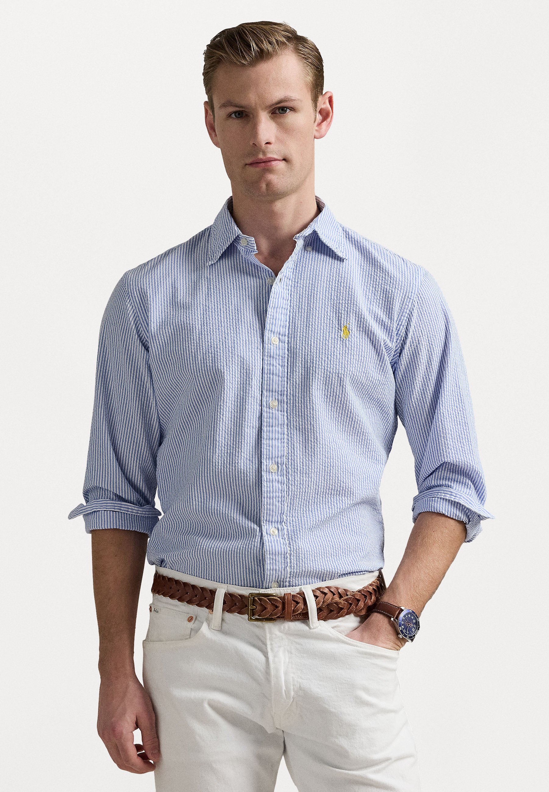 ★★POLO RALPH LAUREN★★ Custom fit striped seersucker shir Custom Fit Striped Seersucker Shirt for Men | Ralph Lauren® PY