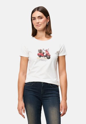 T-Shirt print - patch creamred