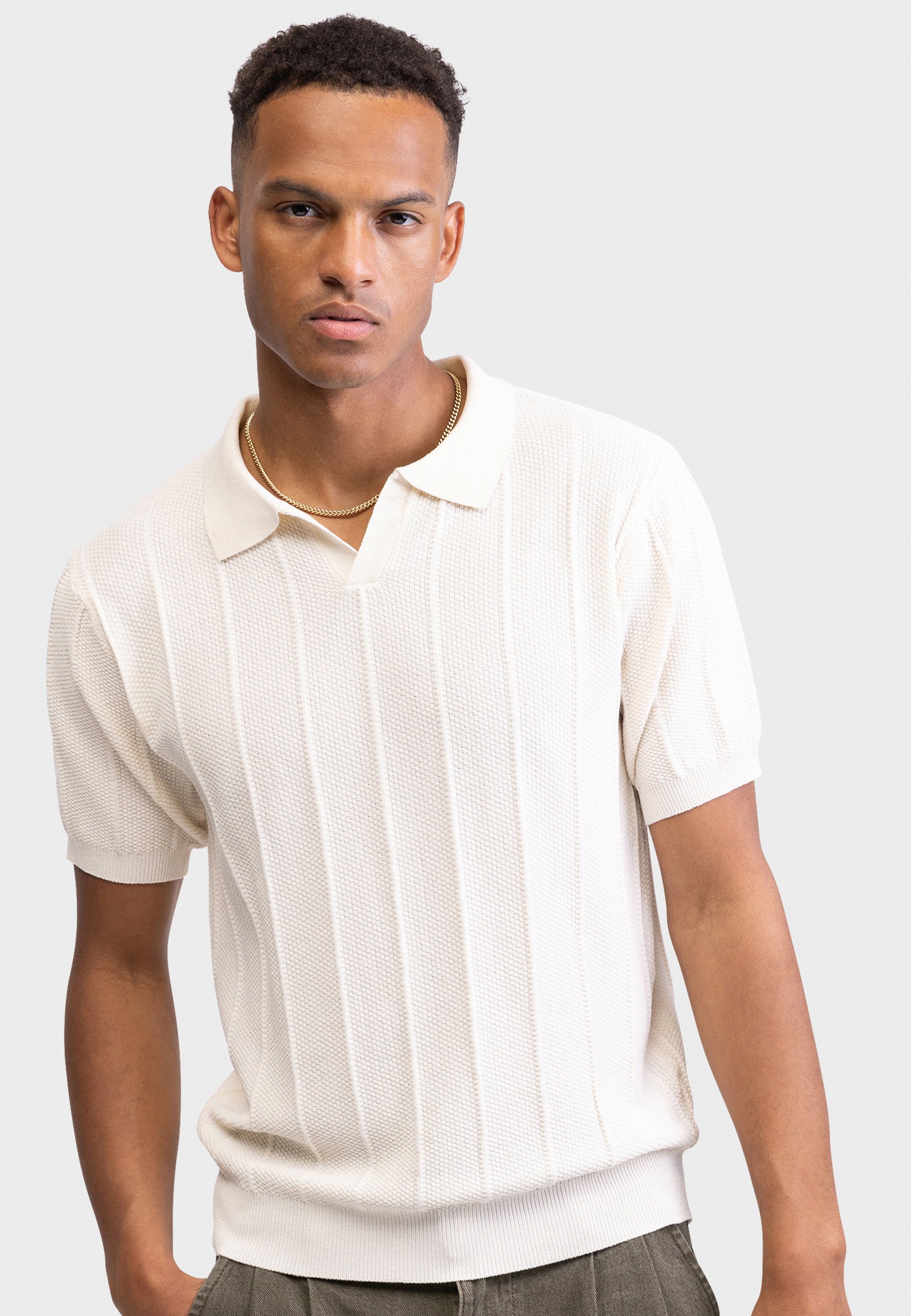 Redefined Rebel DYLAN REGULAR FIT - Polo shirt - pristine/off