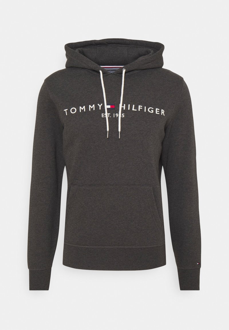 Tommy Hilfiger LOGO HOODY - Sweatshirt com capuz - dark grey heather