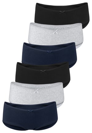 6 SET COTTON HIPSTER MIT SCHLEIFE - Briefs - schwarz blau grau