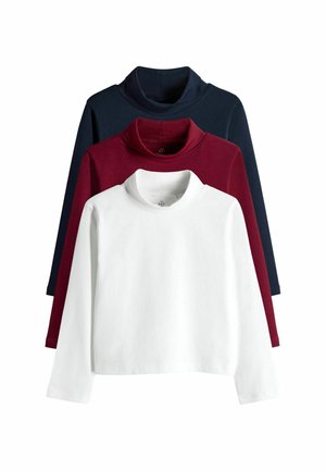 REGULAR FIT - 3 PACK LONG SLEEVE ROLL NECK  - Camiseta de manga larga - red blue