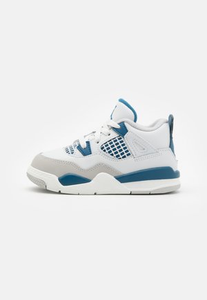 JORDAN 4 RETRO UNISEX - Basketball shoes - off white/military blue/neutral grey