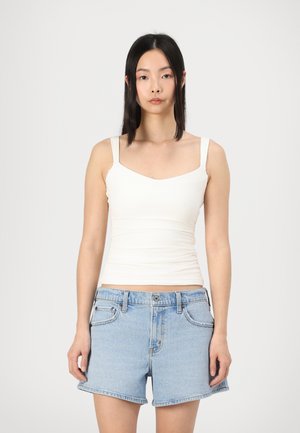 Abercrombie & Fitch Sweetheart Contrast Top - Viršus - jet stream