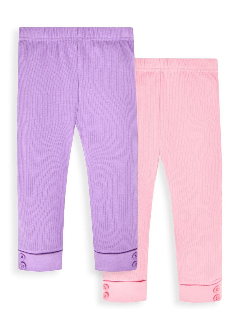 JoJo Maman Bébé 2-PACK - Tamprės – kelnės - lilac purple & rose pink