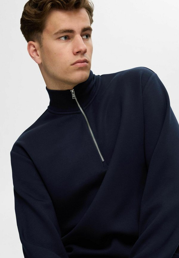 SLHEMANUEL SOFT ZIP HIGH NECK - Sweatshirt - sky captain3