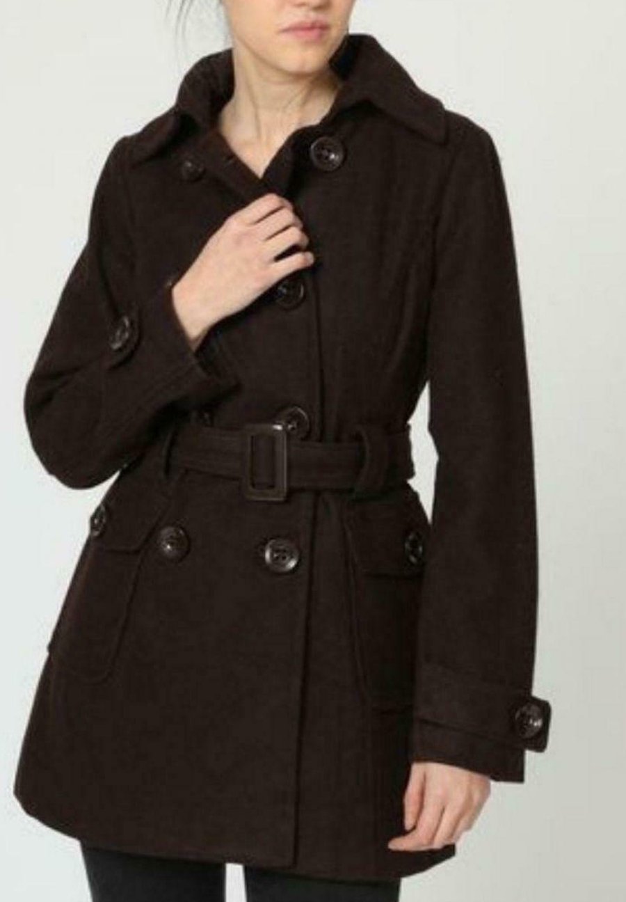 SENSE DE PAÑO CON SOLAPA CINTURON - Gabardina - marron/marrón -