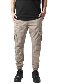 Urban Classics JOGGING - Oldalzsebes nadrágok - sand