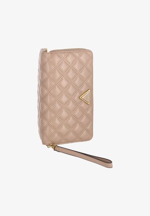 Guess Portafoglio Beige Laurel – Ecopelle Con Logo 4G E Doppia Zip