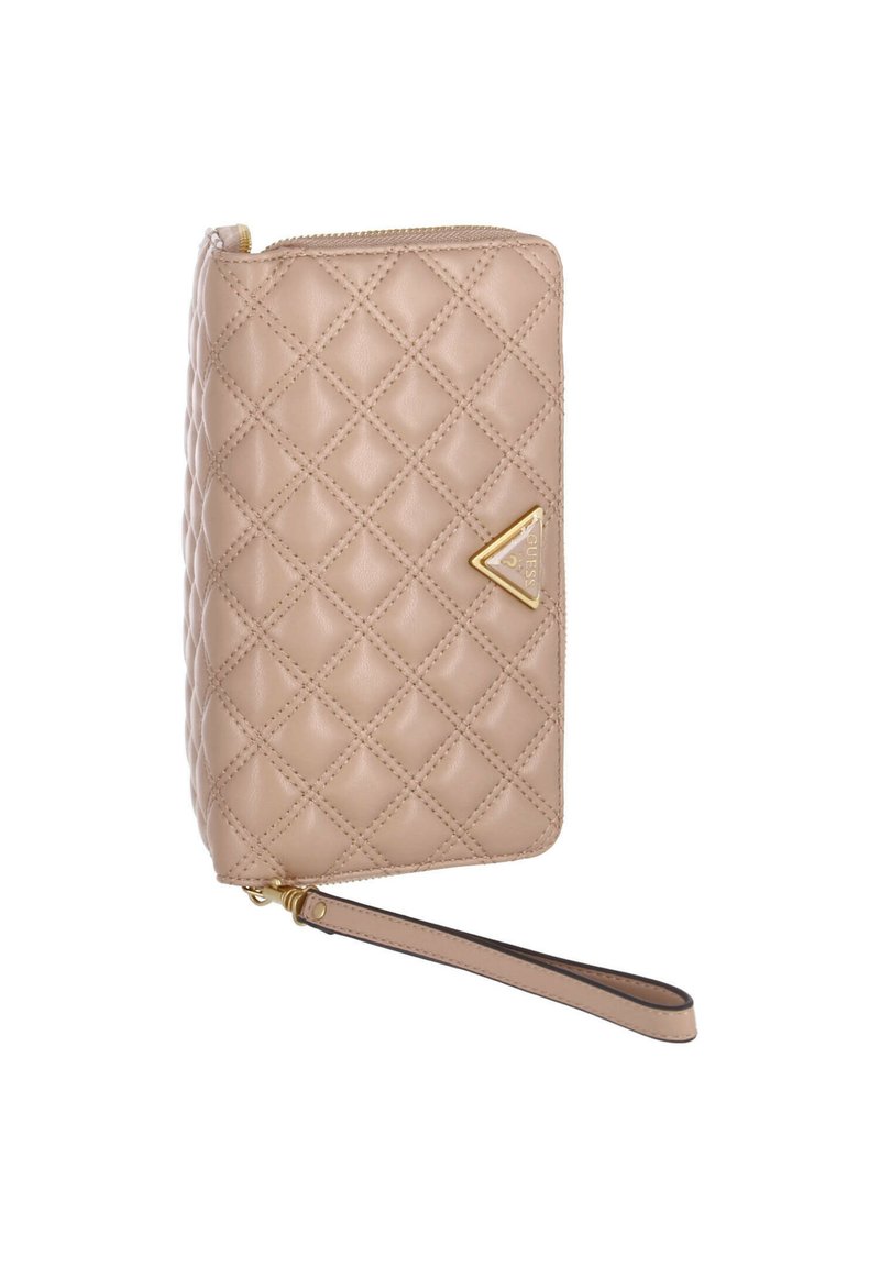 Guess Portafoglio Beige Laurel – Ecopelle Con Logo 4G E Doppia Zip
