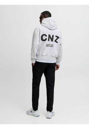 JCOCNZ BERLIN - Jersey con capucha - white melange