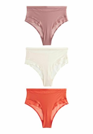 HIGH WAIST KNICKERS 3 PACK - Īsās apakšbikses - rust cream neutral