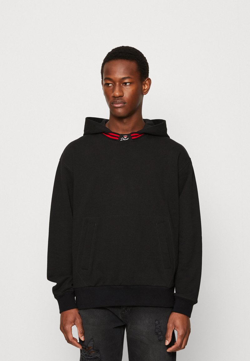 Sweat-shirt à capuche avec logo imprimé effet destroy Homme Noir