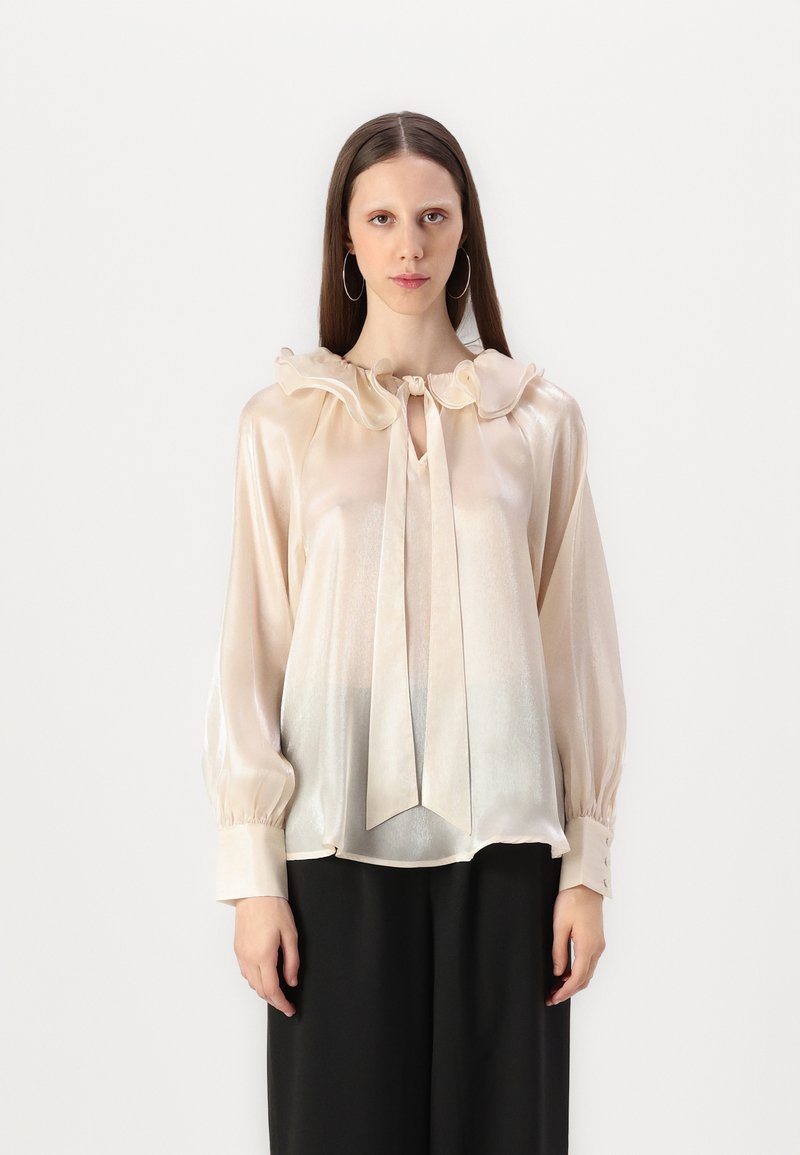 YAS YASELOISE SHUNY RUFFLE - Blouse - pearled ivory/off-white - Zalando.ie
