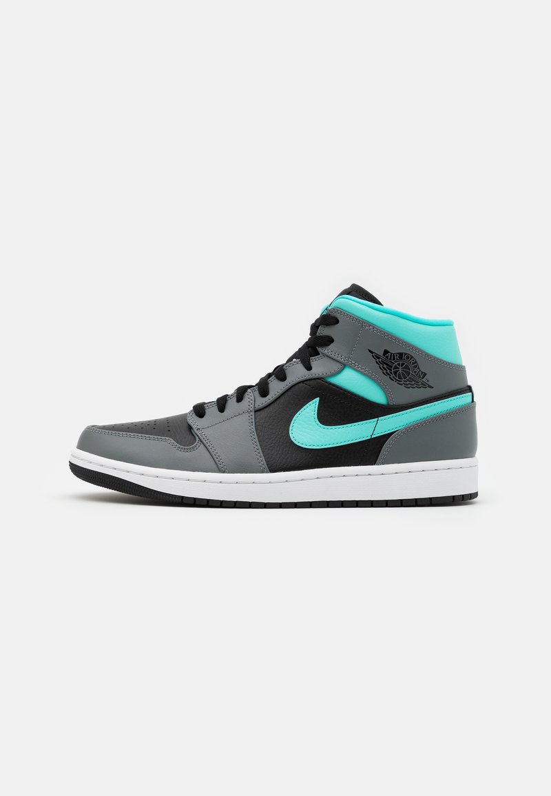 Jordan AIR JORDAN 1 MID - Zapatillas altas - black/aurora green/smoke grey/negro - Zalando.es 1 mid