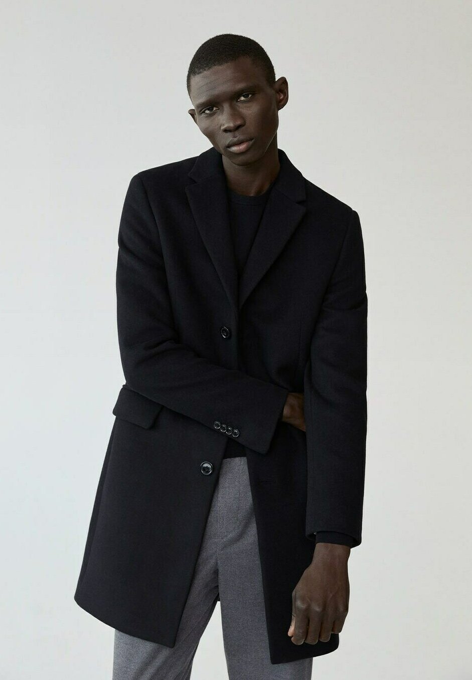 mango black coat