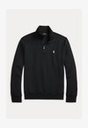DOUBLE-KNIT QUARTER-ZIP PULLOVER - Sweatshirt - polo black