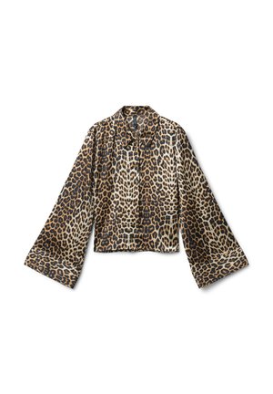 KIMONO SIMIL FANTASIA ANIMALIER - Button-down blouse - var ultrablack