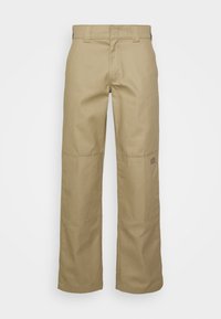 SLIM STRAIGHT DOUBLE KNEE - Trousers - khaki