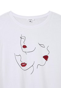 Terranova CON STAMPA VOLTI - T-shirt con stampa - bianco ottico