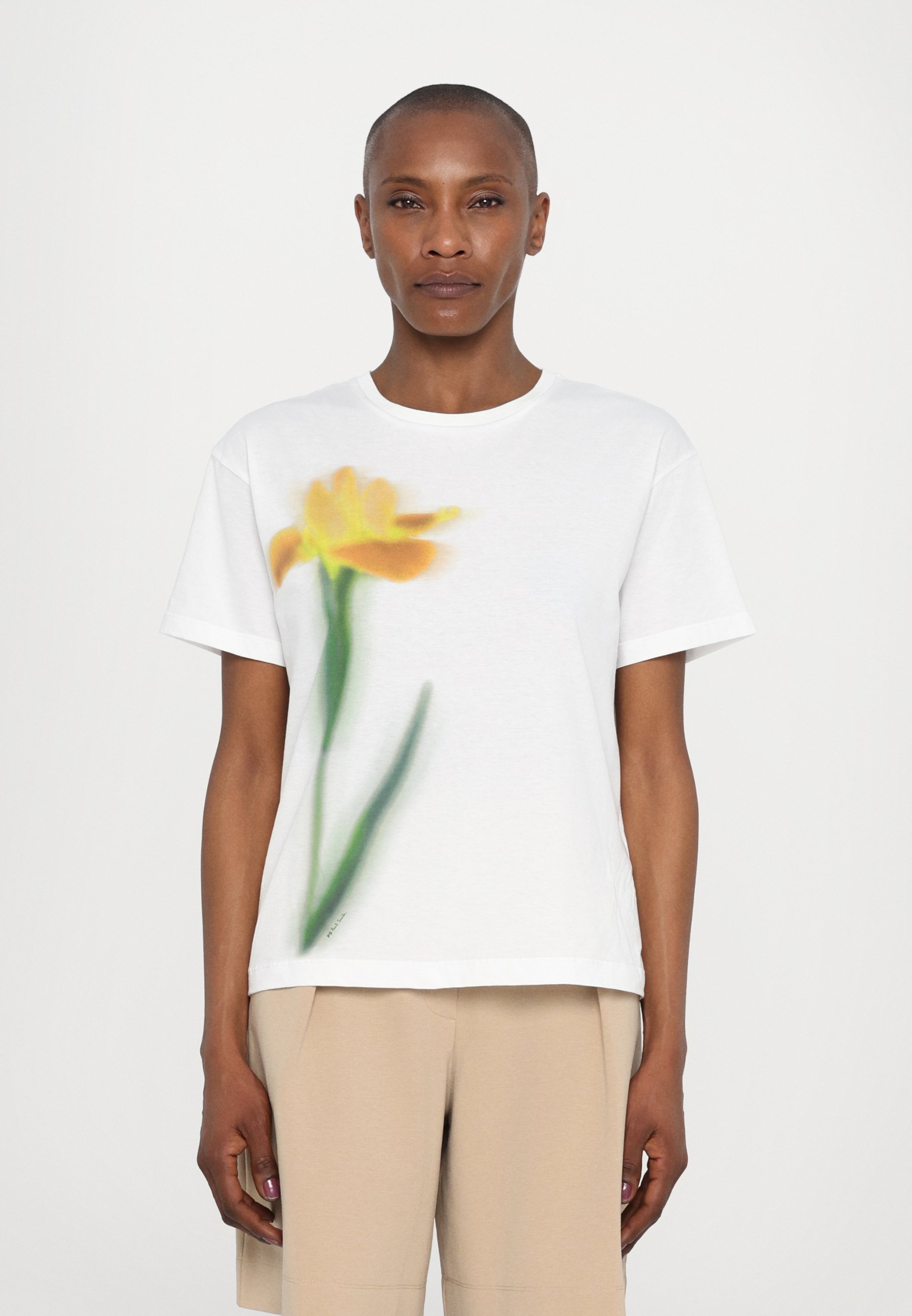 PS Paul Smith WOMEN FLOWER STEM - Print T-shirt - white - Zalando