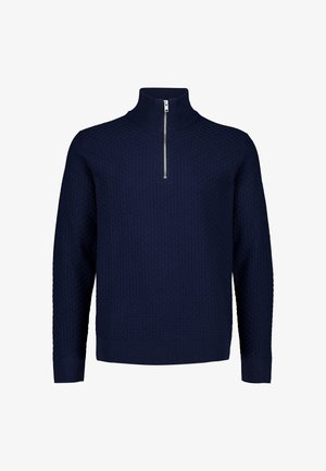 Lindbergh, LINDBERGH STRUCTURE HALF ZIP - Strickpullover - navy