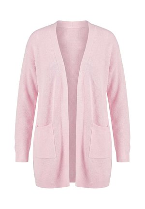 Ulla Popken, STRICKJACKE, RIPPSTRICK, OFFENE FORM, LANGARM - Cardigan - soft pink