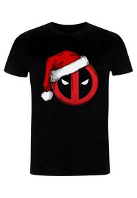 Marvel DEADPOOL DEADPOOL SANTA HAT UNISEX - T-shirt med print - black