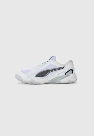 SOLARSTRIKE 4 - Chaussures de handball - white/black/silver-coloured/mist platinum gray