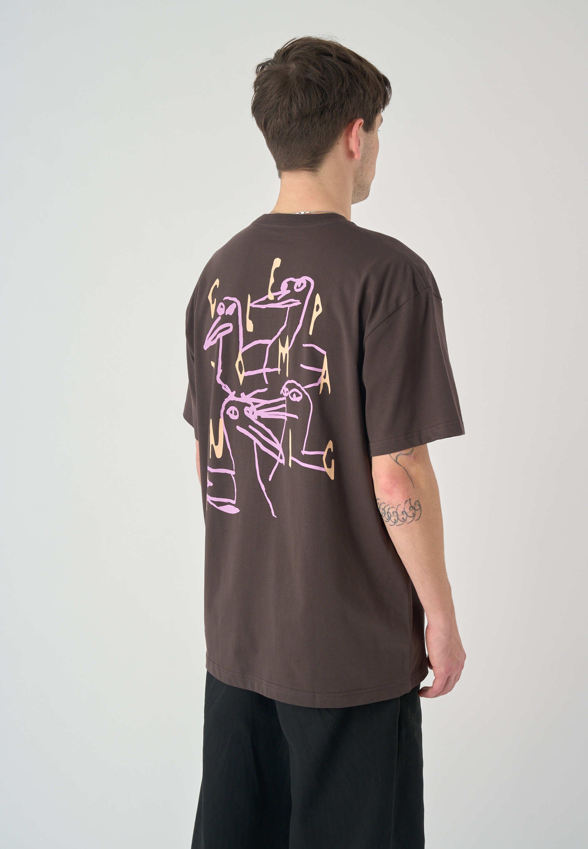 Cleptomanicx KROOKED GULLS - T-Shirt print - molé/braun - Zalando.de