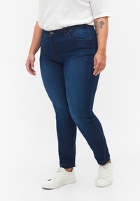 Zizzi - EMILY WITH NORMAL WAIST - Traperice uskog kroja - blue denim Minijatura 1